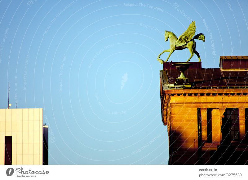 Pegasus at the concert hall Architecture Berlin Office City Germany Gendarmenmarkt Capital city House (Residential Structure) Sky Heaven Downtown
