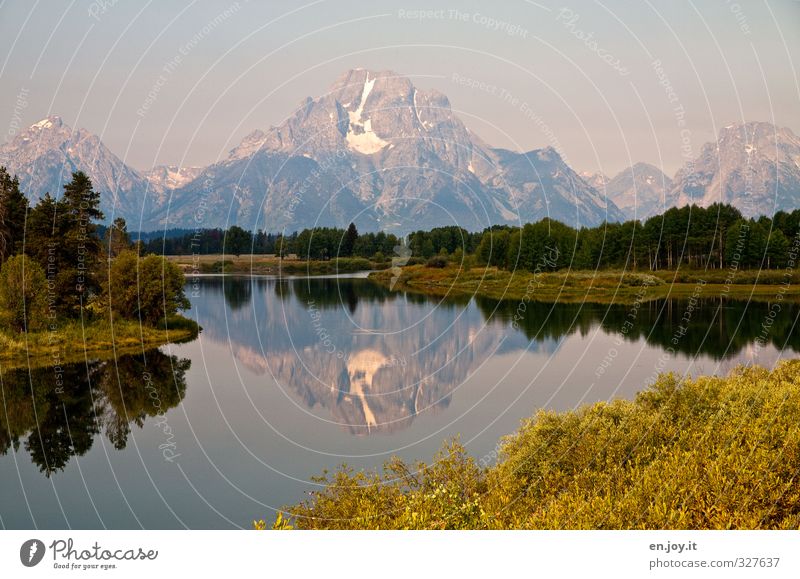 Oxbow Bend Harmonious Well-being Contentment Relaxation Calm Meditation Vacation & Travel Tourism Adventure Freedom Mountain Nature Landscape Plant Water Tree