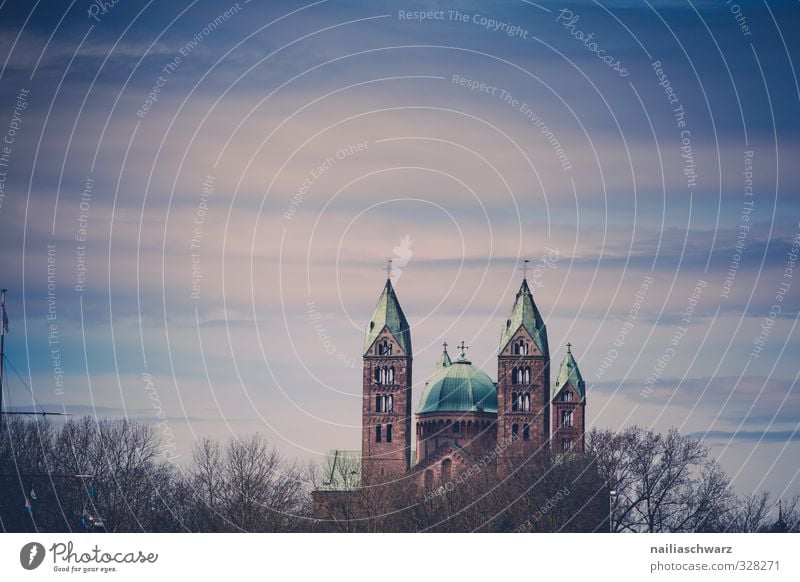 The Imperial Cathedral of Speyer Rhineland-Palatinate Small Town Old town Deserted Church Dome Crucifix Historic Tall Beautiful Blue Brown Moody Hope Belief