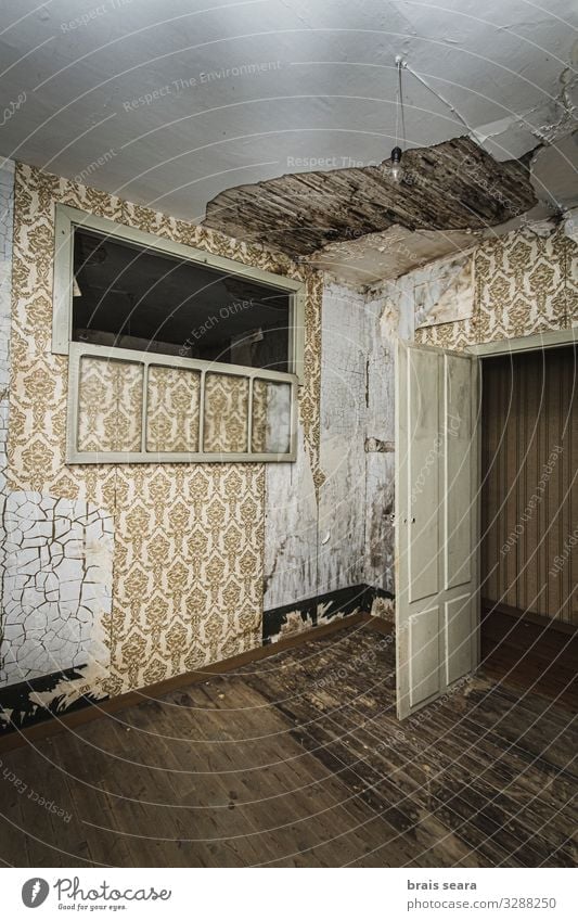 Terrifying room Adventure House (Residential Structure) Room Old town Ruin Building Architecture Wall (barrier) Wall (building) Window Door Wood Scream Sadness