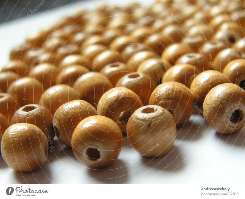 wooden beads Wood Wooden bead Ochre Craft (trade) Round Rustic Pearl Bright Coil rolling