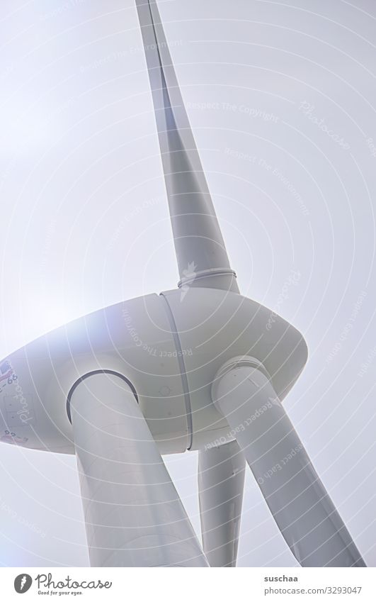 UFO Pinwheel Rotor Animal Upper body Giraffe Wind energy plant Climate protection Climate change Energy industry Rotation Abstract Detail Close-up Sky