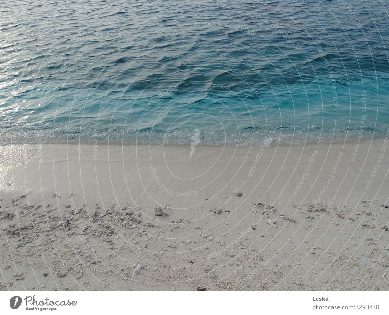 On the beach 2 Vacation & Travel Water Sunlight Summer Waves Coast Beach Ocean Blue Gray Optimism Hope Contentment Colour photo Exterior shot Deserted