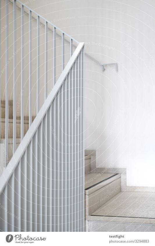 banister Stairs Gray Ascending during Stop Banister Colour photo Exterior shot Copy Space right