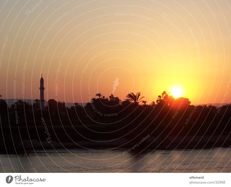 Egyptian Sunset - the Second Mosque Nile Vacation & Travel Contentment Dusk