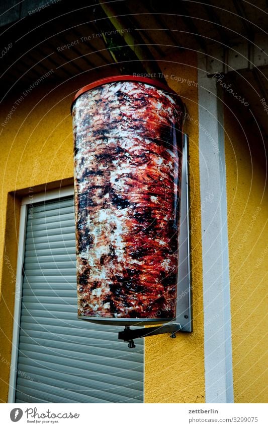 Delicious kebab Kebab gyros Meat Impaled Healthy Eating Dish Food photograph Nutrition Snack bar Kiosk Venetian blinds Closed Opening time Appetite Provision