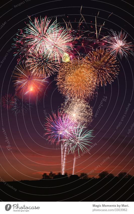 The New Years Eve celebrations Shows Feasts & Celebrations new Year date eve fireworks Night Colour photo