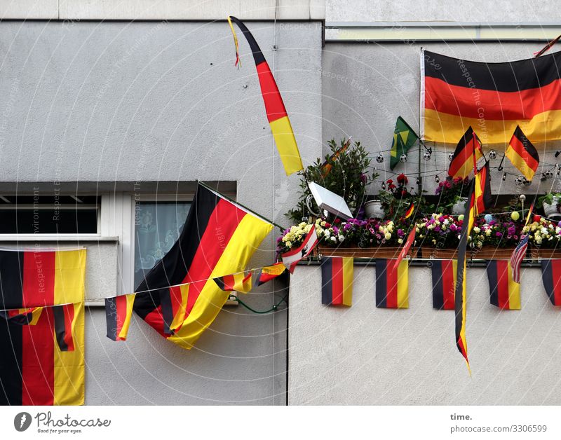 Impaired vision Flag Passion Enthusiasm German black red yellow pennant Balcony Window House (Residential Structure) hang nationalism textile Plastic