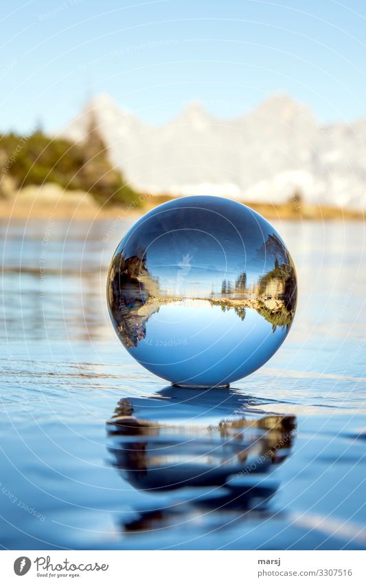 Ice Age | put on ice Harmonious Calm Meditation Vacation & Travel Winter Winter vacation Mountain Frost Dachstein Mirror Lake Glass ball Exceptional Cold