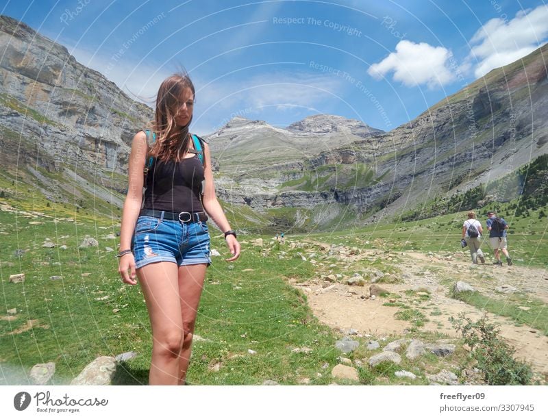 Young woman Hiking Beautiful Vacation & Travel Tourism Summer Mountain Feminine Youth (Young adults) Woman Adults 1 Human being Group 18 - 30 years Nature