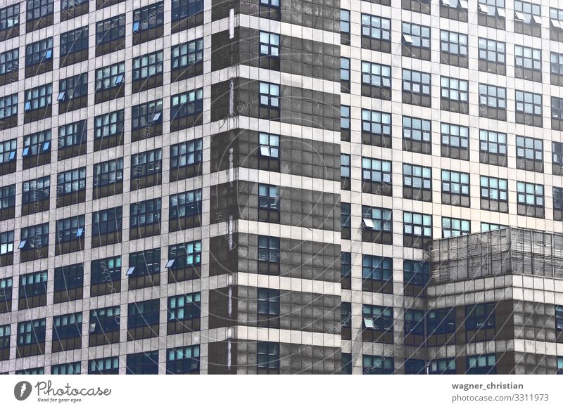 The office Design Office Business High-rise Building Architecture Wall (barrier) Wall (building) Facade Hideous City Background picture Korea Town Gray Window