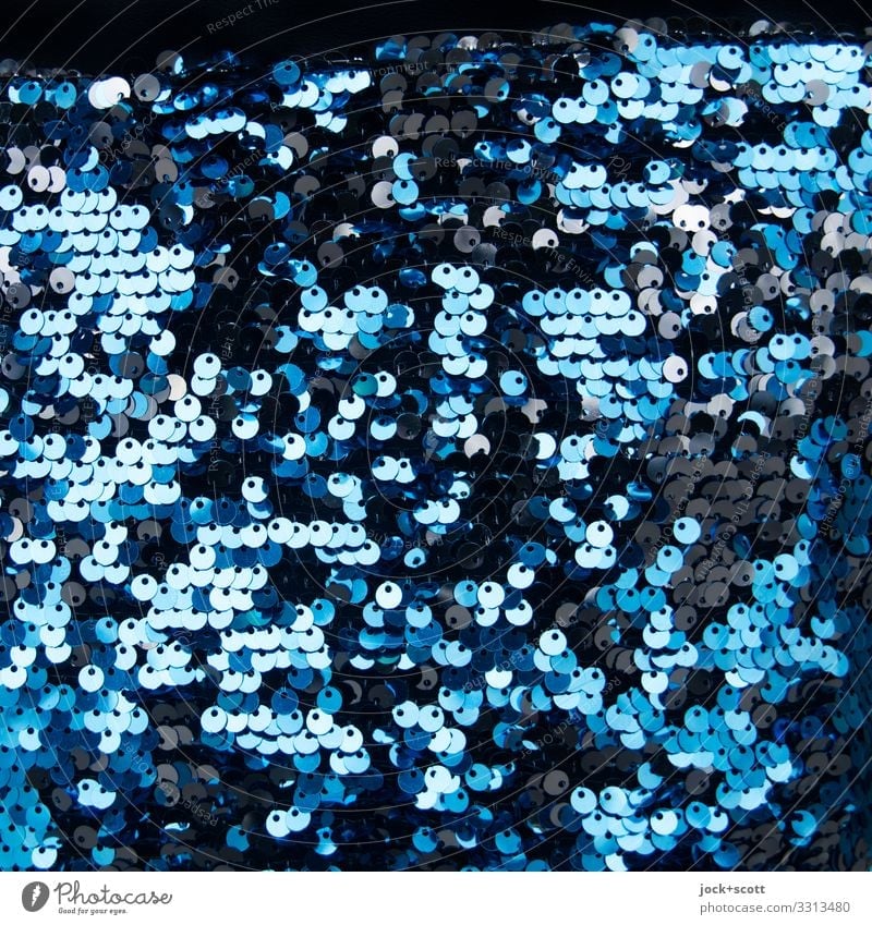 Square glitter Elegant Style Glittering Plastic Circle Esthetic Hip & trendy Small Many Blue Inspiration Kitsch Quality Sequin Reaction Surface structure