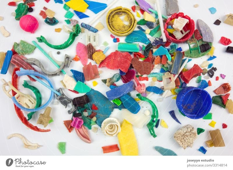 Micro plastics collected on the beach. Beach Ocean activism Awareness Close-up Coast damage Dirty Earth Environment Fragment Free Trash litter marine micro