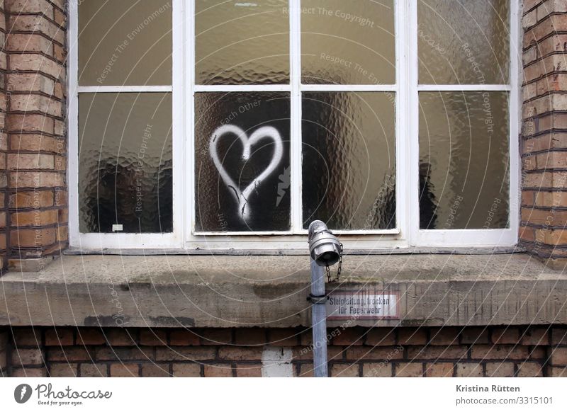 window heart Valentine's Day Wedding Architecture Window Sign Graffiti Heart Love Cute Trashy Sincere Romance Painted Window pane Symbols and metaphors