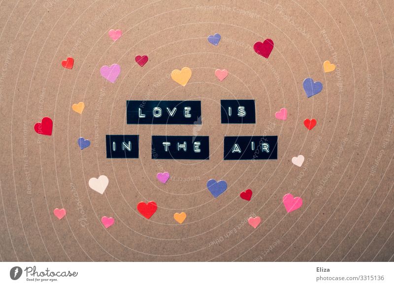 la laa la laaa Valentine's Day Wedding Heart Love Infatuation Romance Declaration of love Love life With love Multicoloured Card Kitsch Colour photo Studio shot