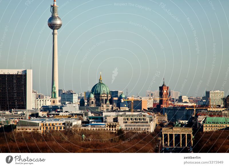 Skyline Berlin City Germany Far-off places Capital city Horizon Vacation & Travel Travel photography Town Tourism City life Overview Street Transport