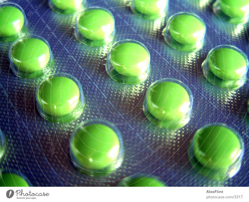 pill Health care Pill Colour photo Multicoloured Macro (Extreme close-up) Structures and shapes Packaging Row Detail Bilious green Healthy Foresight Day