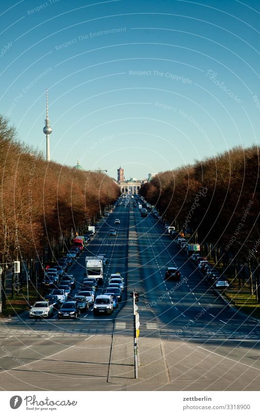 Road of 17 June east Berlin City Germany Far-off places Capital city Horizon Vacation & Travel Travel photography Skyline Town Tourism City life Overview Street