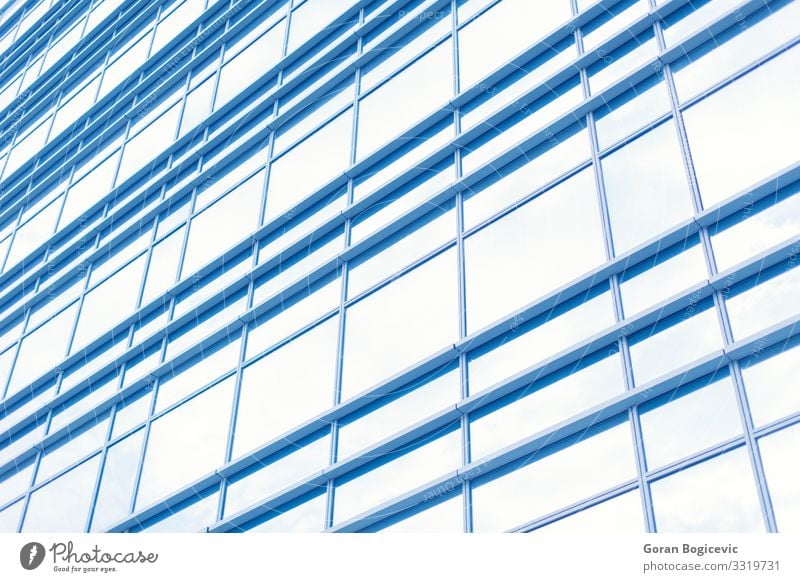 Modern building Design Workplace Office Business High-rise Building Architecture Facade Window Large Tall New Clean Blue Perspective close wall City cityscape