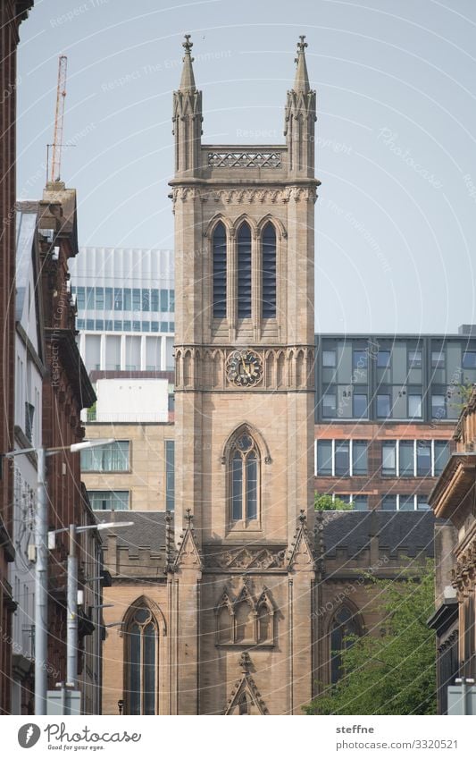 The Ramshorn Old town Church Esthetic Gothic period Glasgow Theatre ramshorn Colour photo Copy Space right Copy Space top Central perspective