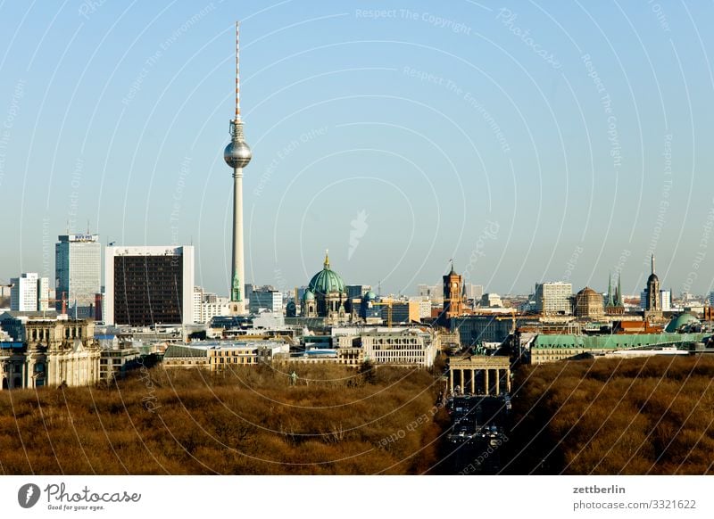 Skyline Berlin towards east City Germany Far-off places Capital city Horizon Vacation & Travel Travel photography Town Tourism City life Overview Street