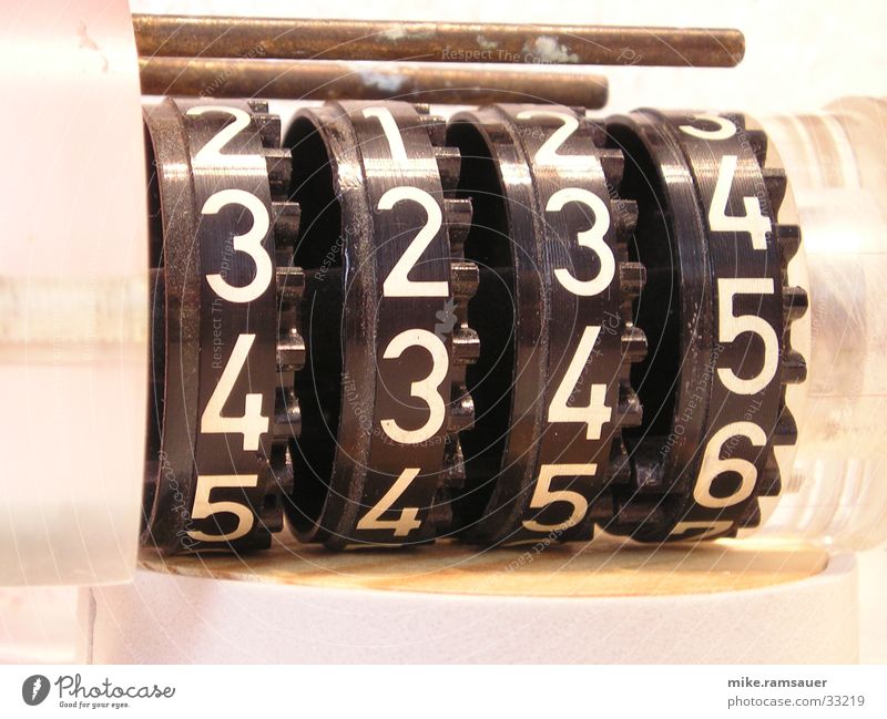 counter Counting mechanism Digits and numbers 3 4 5 Industry Wheel Technology Detail