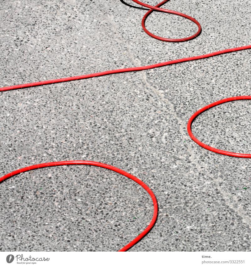 Rope team | Stumbling blocks structure Tension relation Round power cable Design Concrete Street Footpath Lie meander service Construction site Provision