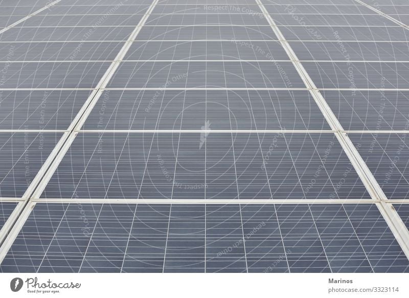 Closeup view of solar panel.Renewable energy. Sun Industry Technology Environment Nature Plant Sky Clean Energy Innovative Panels power electricity Ecological