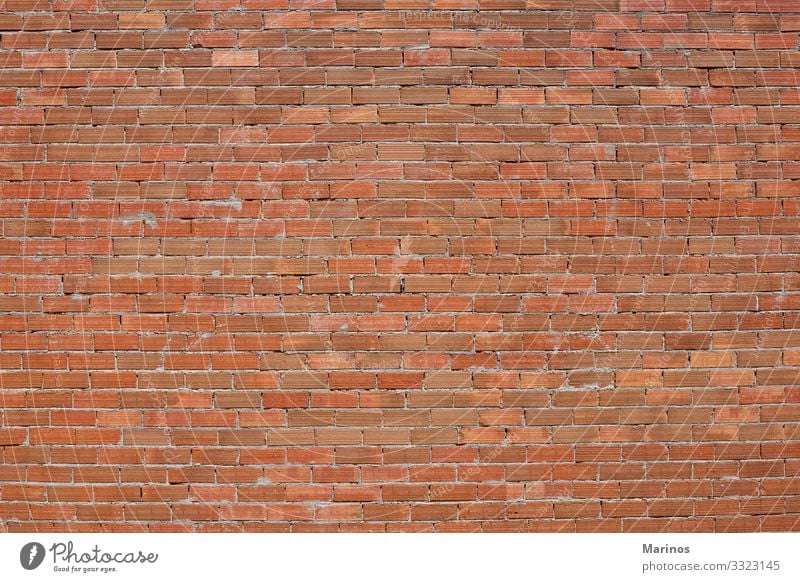 Brick wall as backgound. Wallpaper Building Architecture Concrete Old Red background Consistency orange masonry Solid backdrop construction Surface Cement block