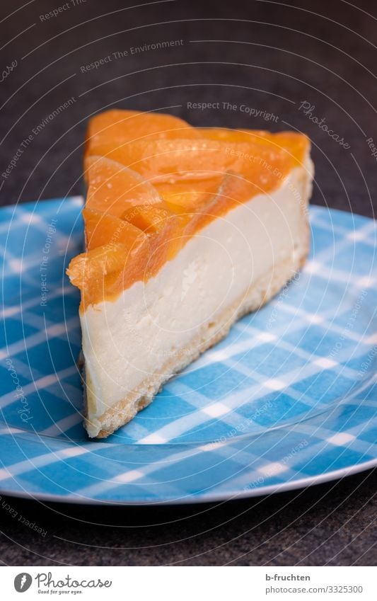 Cheesecake with apricots Food Fruit Dessert Candy Nutrition Organic produce Vegetarian diet Plate Healthy Eating Restaurant Feasts & Celebrations Select