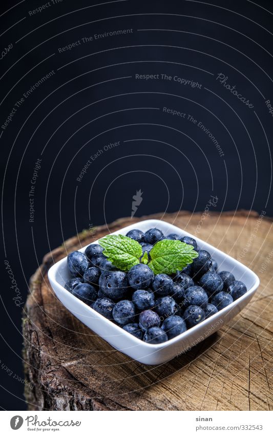 Blueberries on a tree stump Fruit Dessert Organic produce Vegetarian diet Diet Fasting Healthy Health care Summer Nature Delicious Gourmet Snack Blueberry Bowl