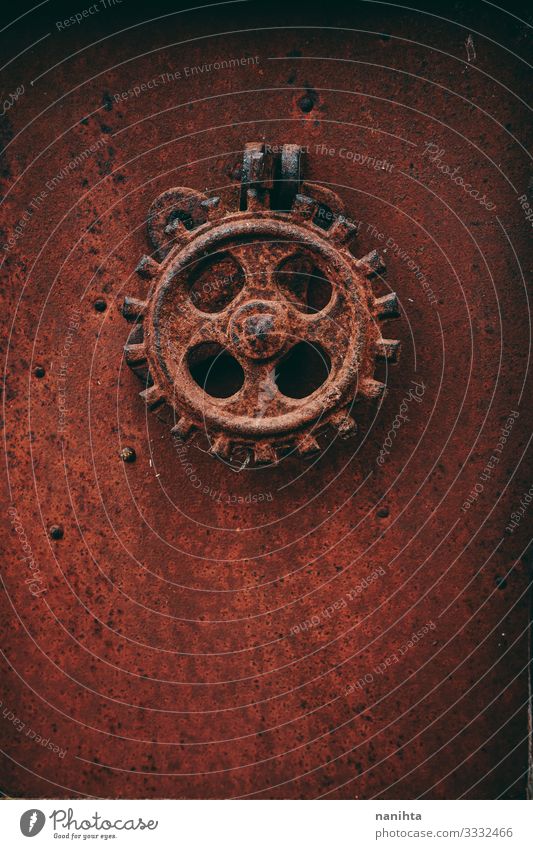 Details of an old metalic industry equipment Wallpaper Industry Metal Rust Old Faded Dirty Dark Retro Red Black Grunge crustle vintage Ancient dated rusted
