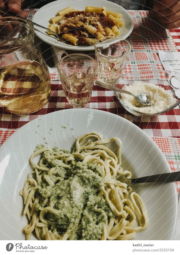 pasta alla genovese Food Dough Baked goods Nutrition Eating Lunch Organic produce Beverage Wine Crockery Diet Drinking Vacation & Travel Restaurant Italy