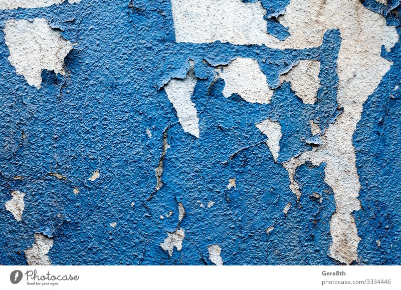 texture old wall with traces of blue paint Concrete Old Blue background Blank Crack & Rip & Tear Damage Consistency Pattern