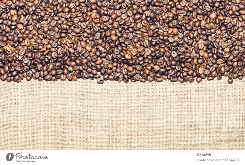 texture whole fried grains, coffee on rough fabric Grain Coffee Wallpaper Cloth Time background Blank Linen drink Fragrant Frying mats roast Consistency