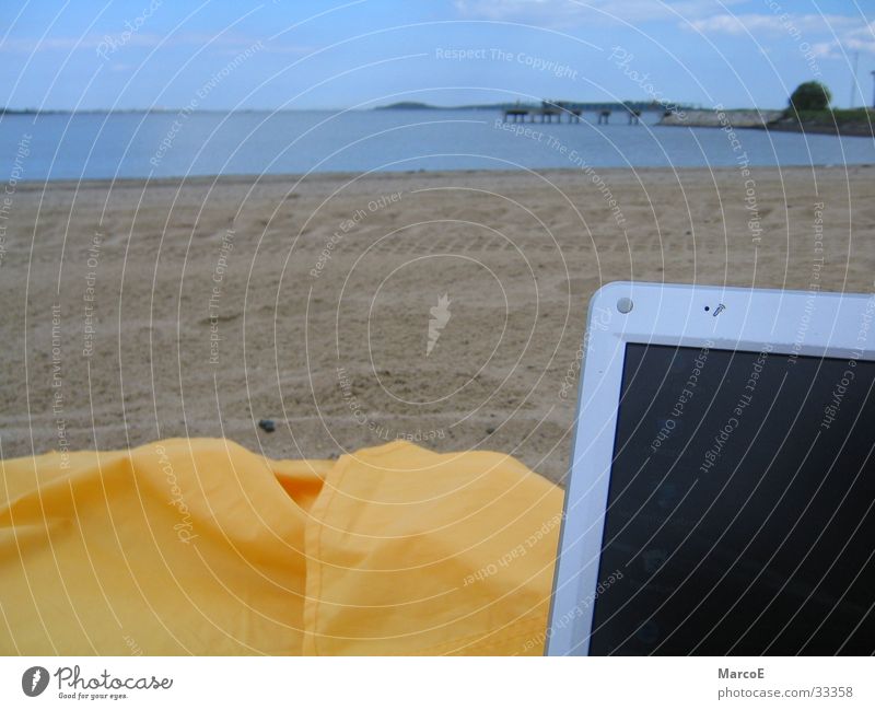 Boston Beach Yellow Notebook Ocean Relaxation Transport beach towel Computer