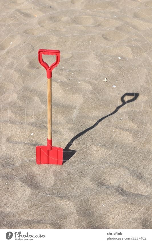 Shovel in sand Leisure and hobbies Vacation & Travel Tourism Trip Summer Summer vacation Sun Beach Ocean Island Waves Sports Swimming & Bathing Build Relaxation