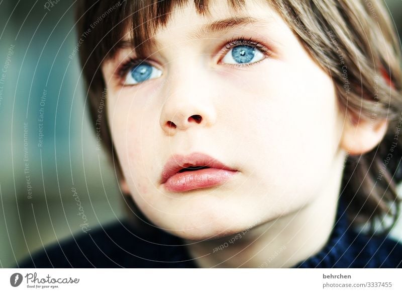 daydream Child Boy (child) Family & Relations Infancy Skin Head Hair and hairstyles Face Eyes Nose Mouth Lips 3 - 8 years Dream Beautiful Blue Warm-heartedness