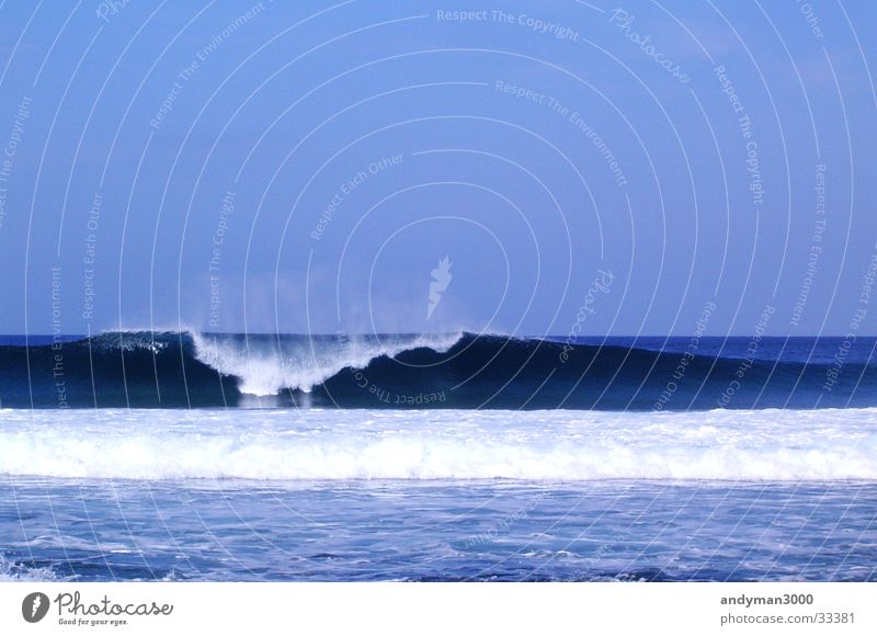 megawave Waves White crest Loneliness Water Blue Surfing