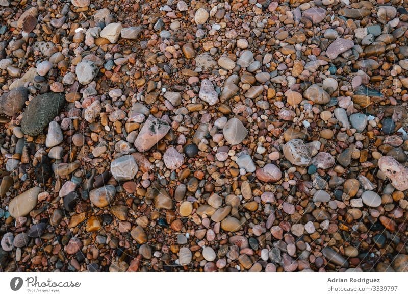 Texture with stones from a beach Harmonious Wallpaper Rock Collection Stone Cool (slang) Wet Gray Colour Arrangement gravel Material Pebble round smooth mineral