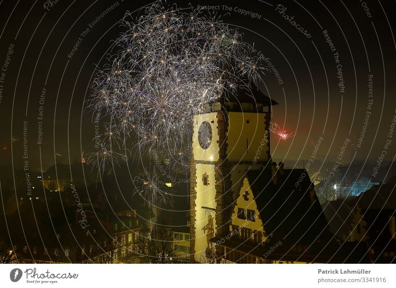 turn of the year Vacation & Travel Feasts & Celebrations New Year's Eve Environment Landscape Night sky Winter Climate Climate change Freiburg im Breisgau
