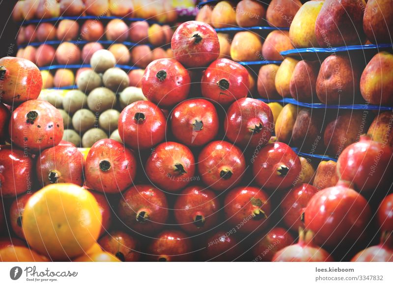 fruit towers Food Fruit Apple Orange Vegetarian diet Shopping Design Vacation & Travel Far-off places Trade Eating Exotic Fresh Healthy Sweet Yellow Red Joy