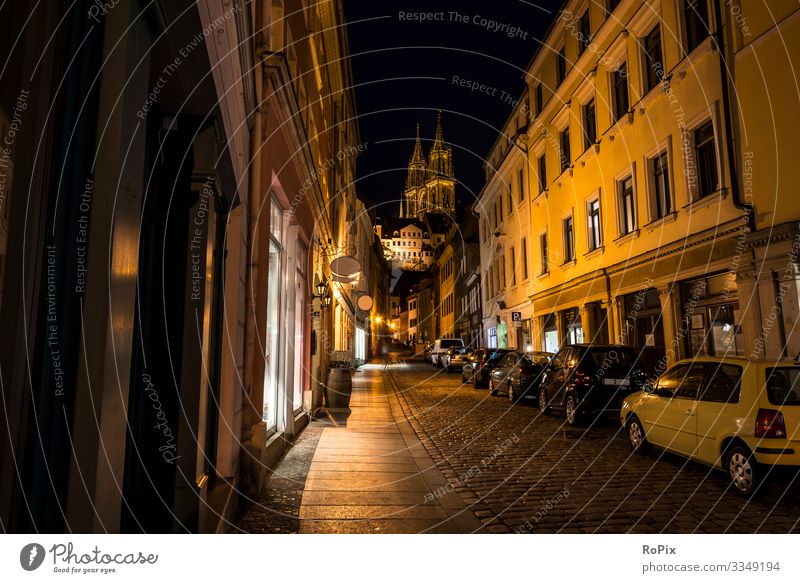 Night in the strets of Meissen. Lifestyle Style Design Vacation & Travel Tourism Sightseeing City trip Education Work and employment Profession Craftsperson