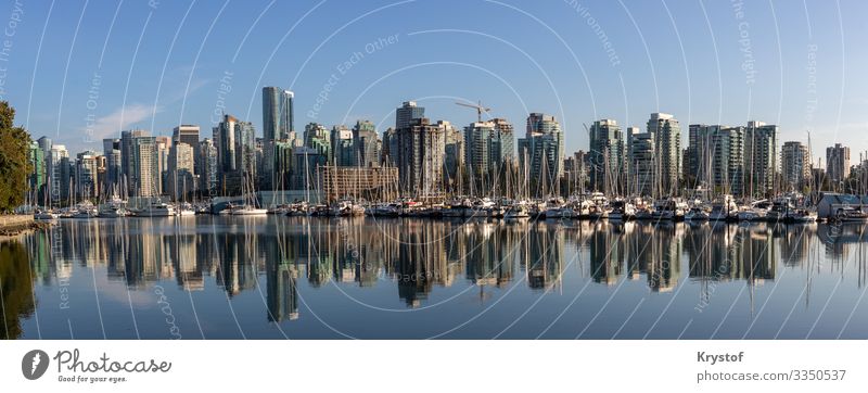 Vancouver panorama Architecture Feeding Canada golden hour Stanley Park Sunset Exterior shot