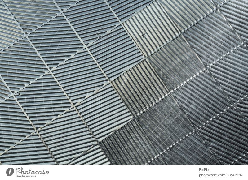Abstract metal wall pattern. Lifestyle Style Design Living or residing Interior design Science & Research Work and employment Profession Workplace Factory