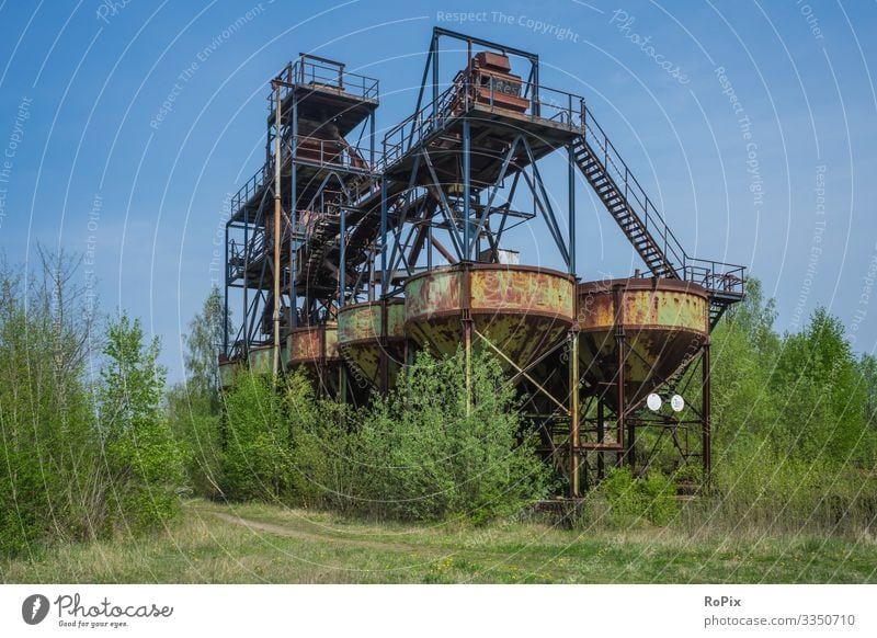 Abandoned bunker building in a quarry. Science & Research Work and employment Profession Workplace Factory Economy Agriculture Forestry Industry Trade Logistics