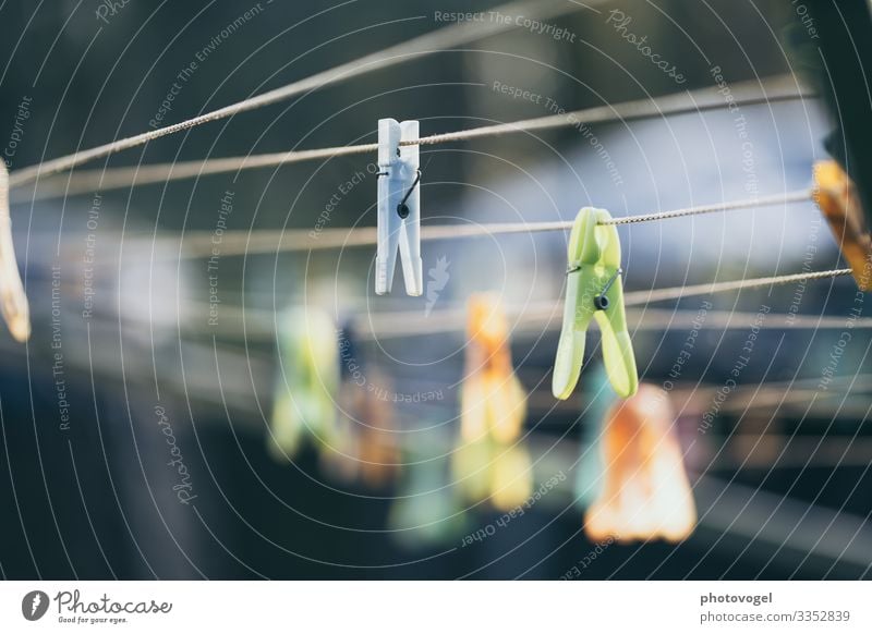 clothesline Laundry Clothesline Clothes peg Blur Ease Easy Photos of everyday life Everyday life Household Arrangement