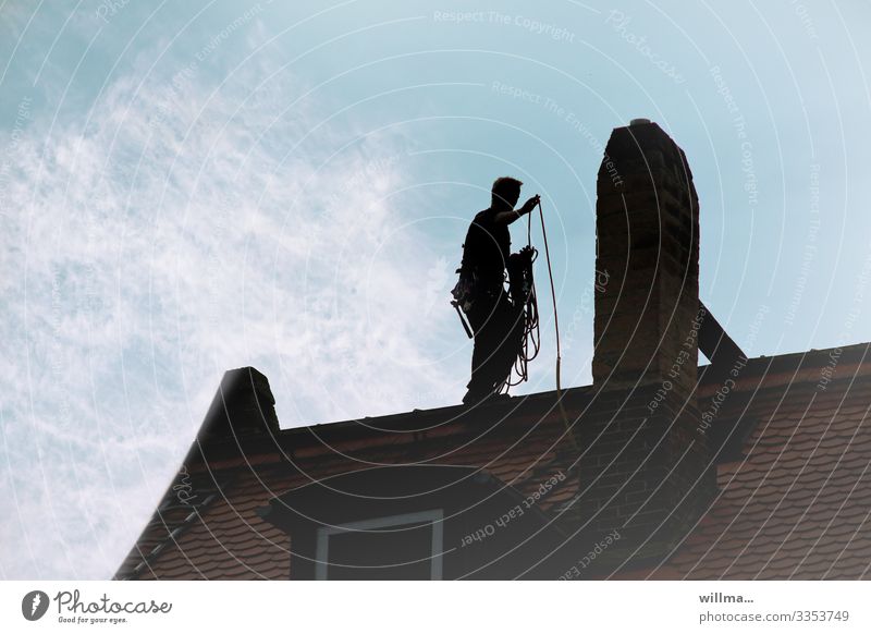 the black man on the roof Work and employment Craftsperson Chimney sweep guild handicraft trade Good luck charm Workplace Craft (trade) Masculine Man Adults