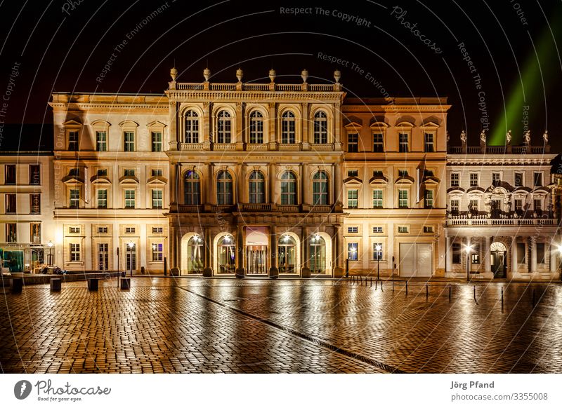 Night photograph of Museum Babarini in Potsdam Germany Eurpoa Town Capital city Downtown House (Residential Structure) Manmade structures Building Architecture