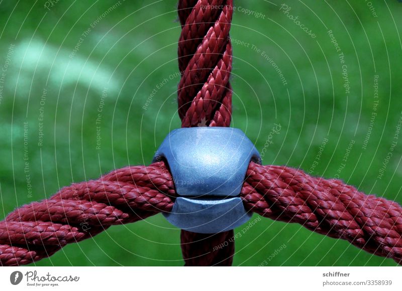 Cord crossed cord Crucifix crosswise Attachment held together Red Meadow Connectedness strength Connection connector Safety Rope Crossing sign Green Crossed